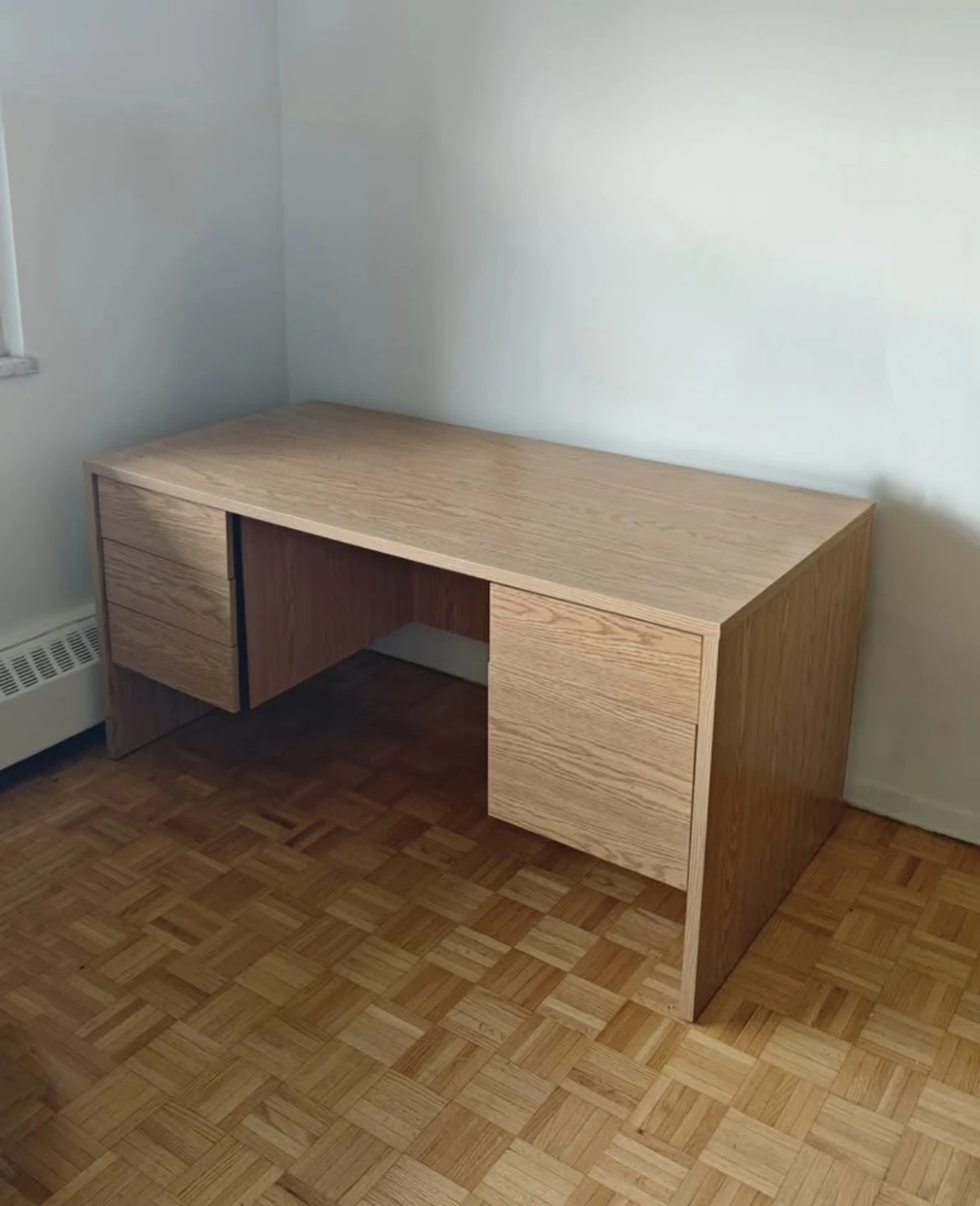 Light wood desk
