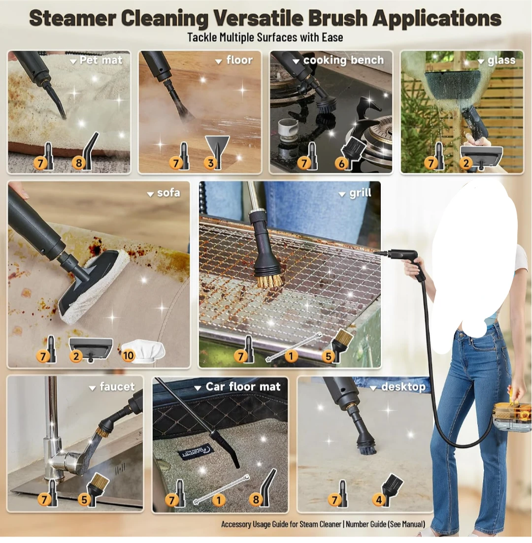 Gautye Handheld Steam Cleaner with Accessories - photo 3