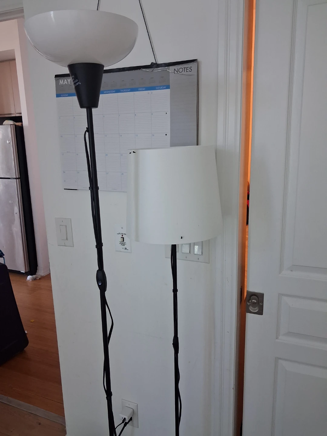 2 Ikea Floor lamp with white shade pick up by 23rd sep only