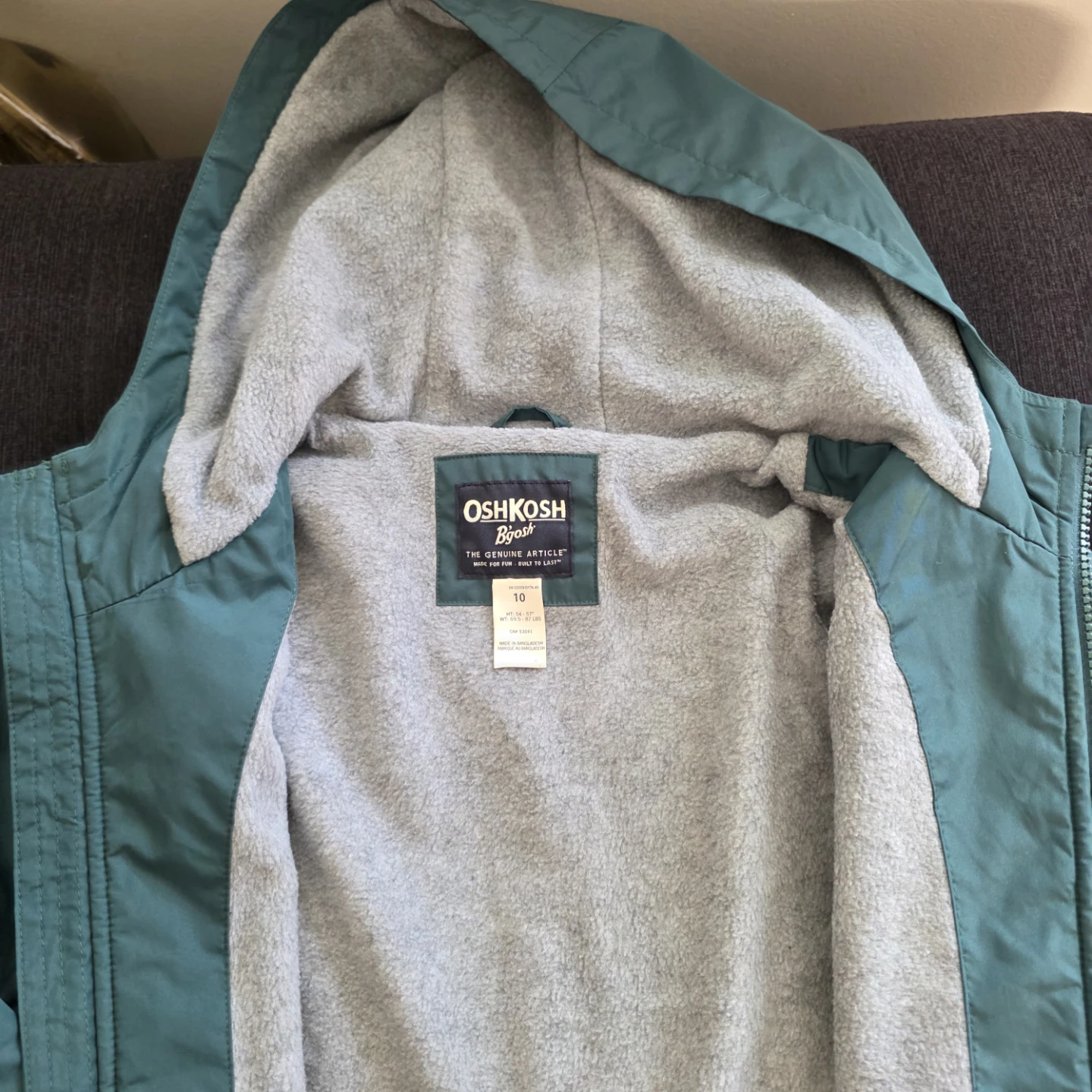 OshKosh B'gosh Boys Jacket Size 10 - photo 2