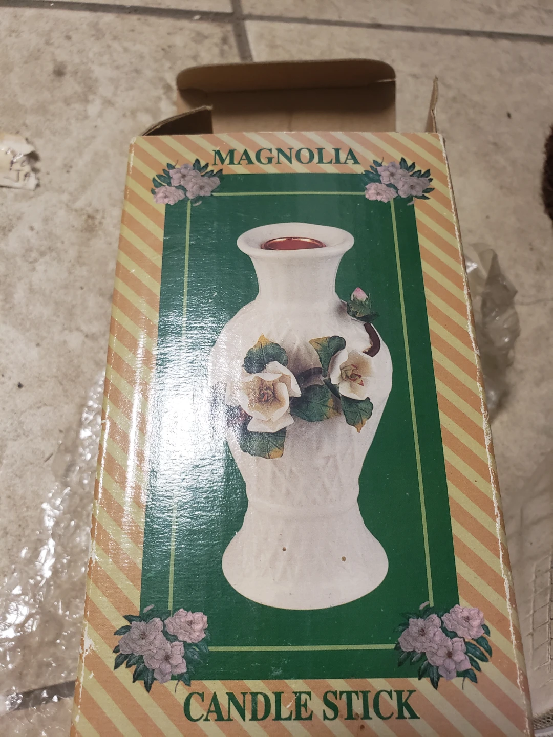 Vintage Cracker Barrel Magnolia Ceramic Candlestick Holder - photo 2