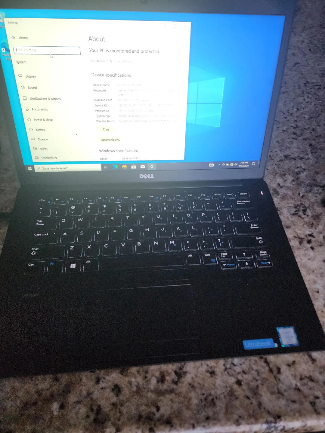 Dell Latitude 7480 Laptop battery is dead otherwise great