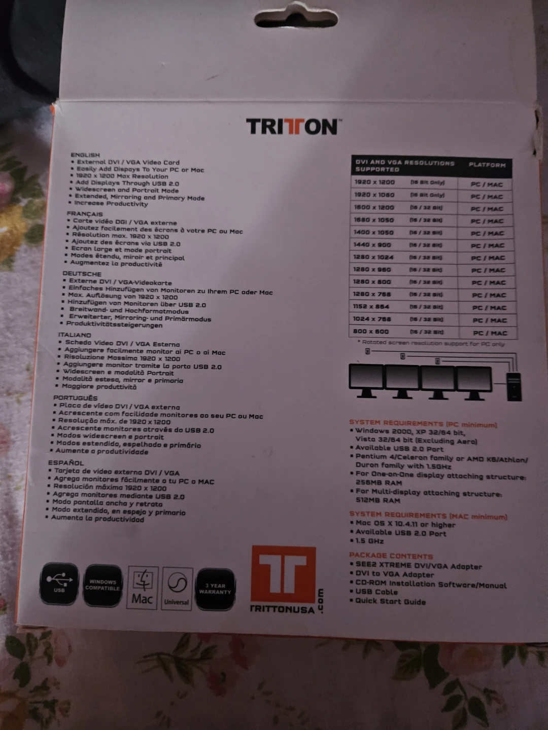 Tritton SEE2 Xtreme UV200 USB Video Card
