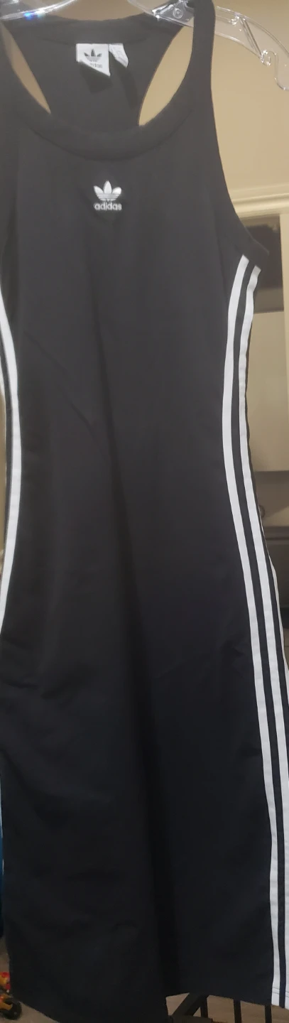 Adidas Black Dress with White Stripes - photo 3