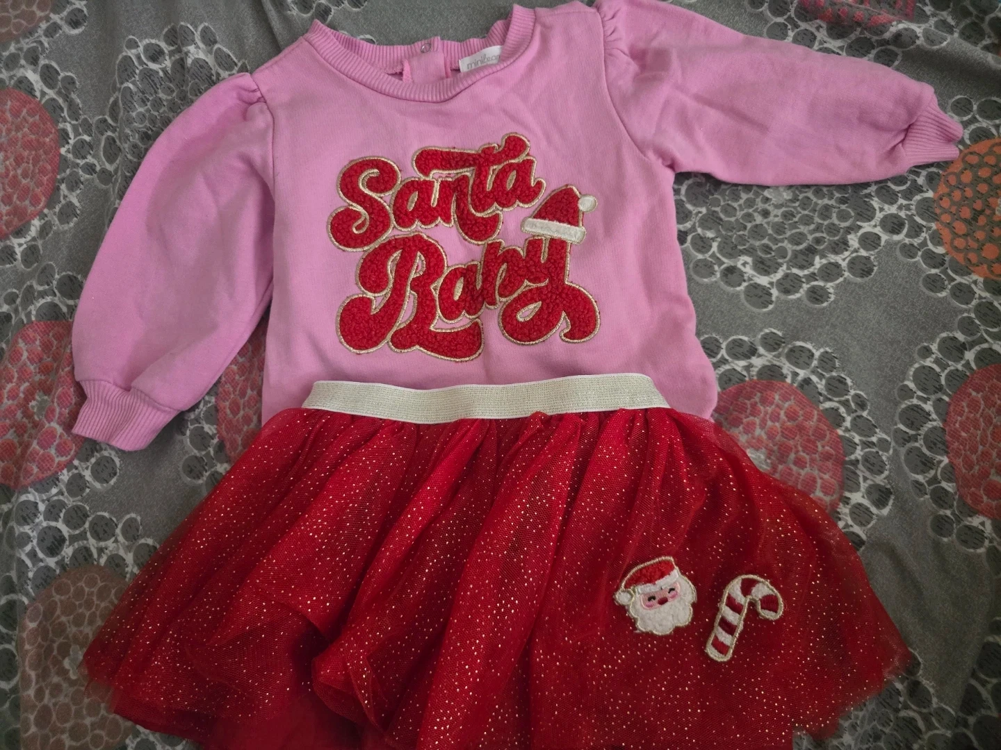 🏈Minibean Santa Baby Outfit 18M