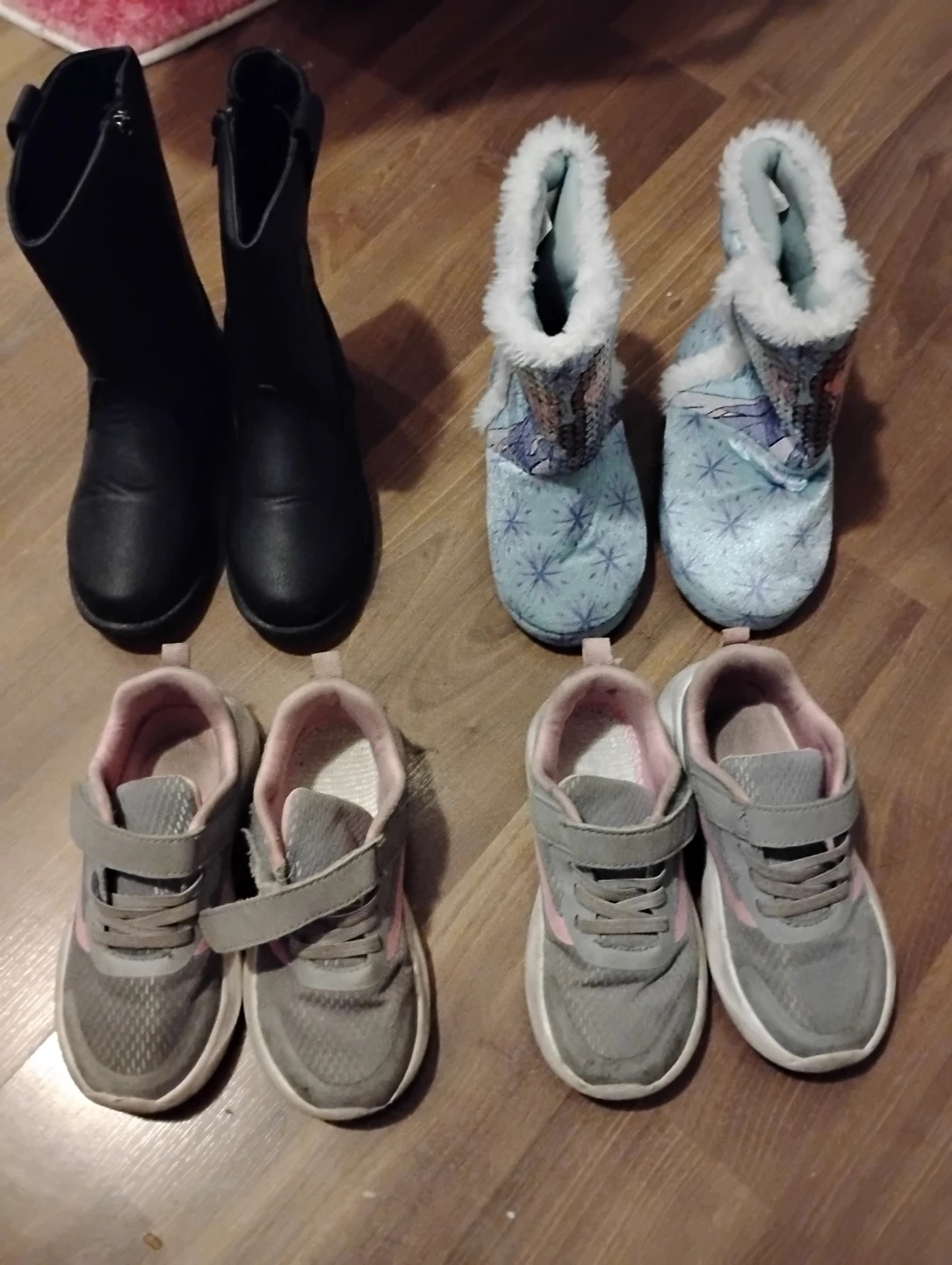 Kids footwear bundle - boots, slippers, and sneakers