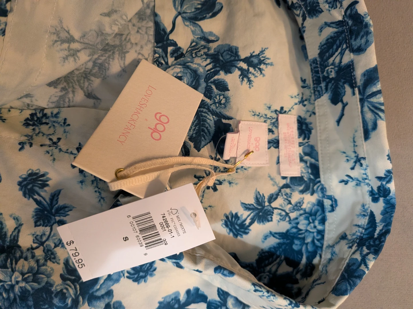 Gap x LoveShackFancy Organic Cotton Cropped Shirt - photo 2
