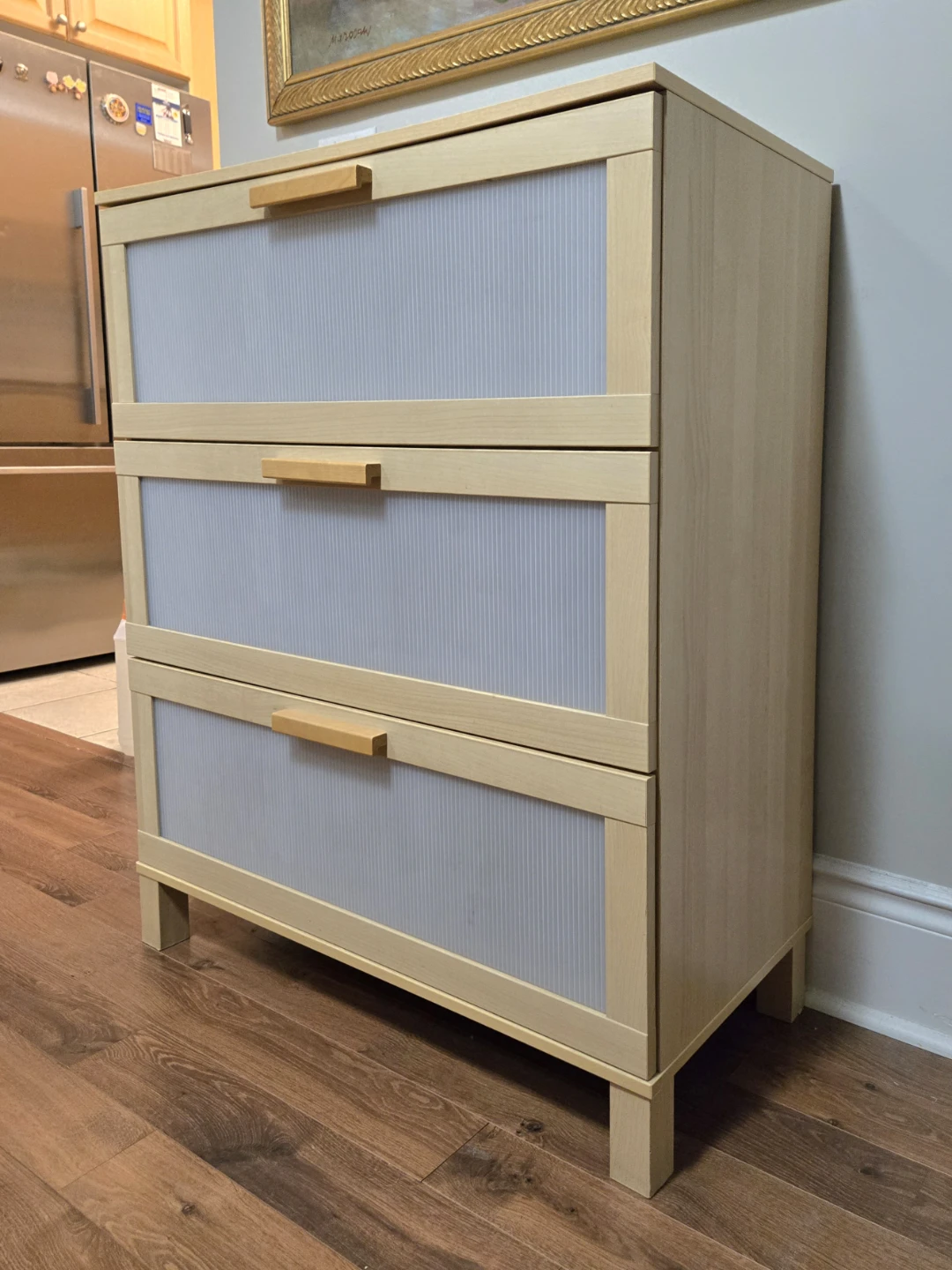 IKEA 3-Drawer Dresser with Frosted Panels - photo 5