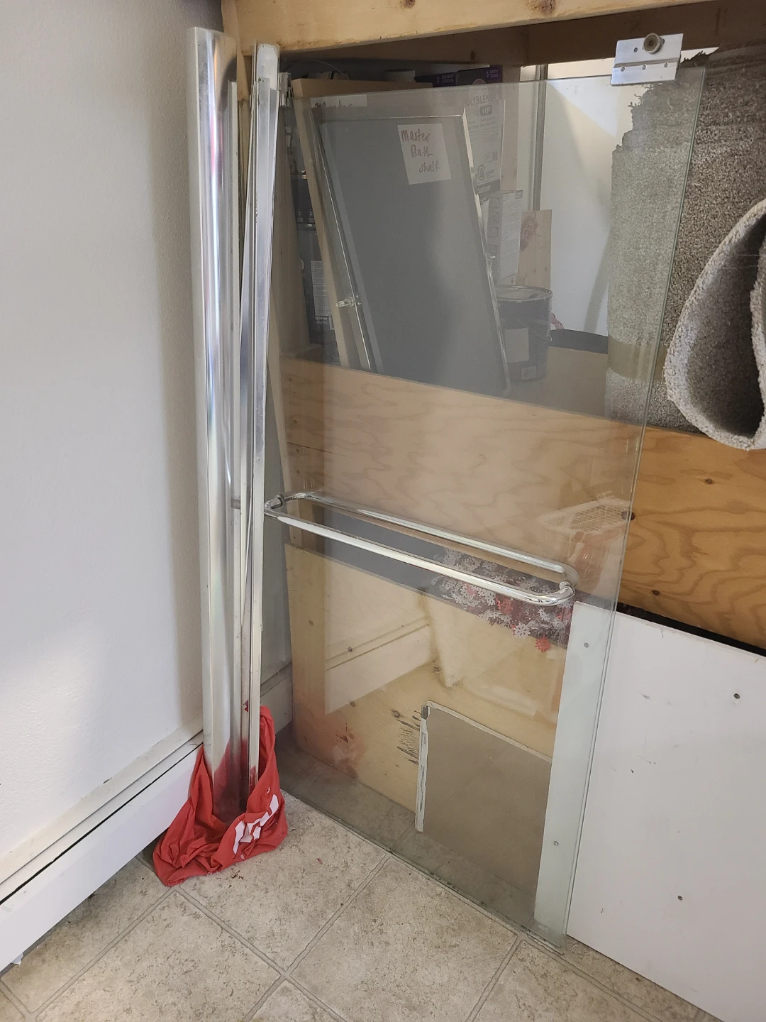 Glass Shower Door Panels with Hardware