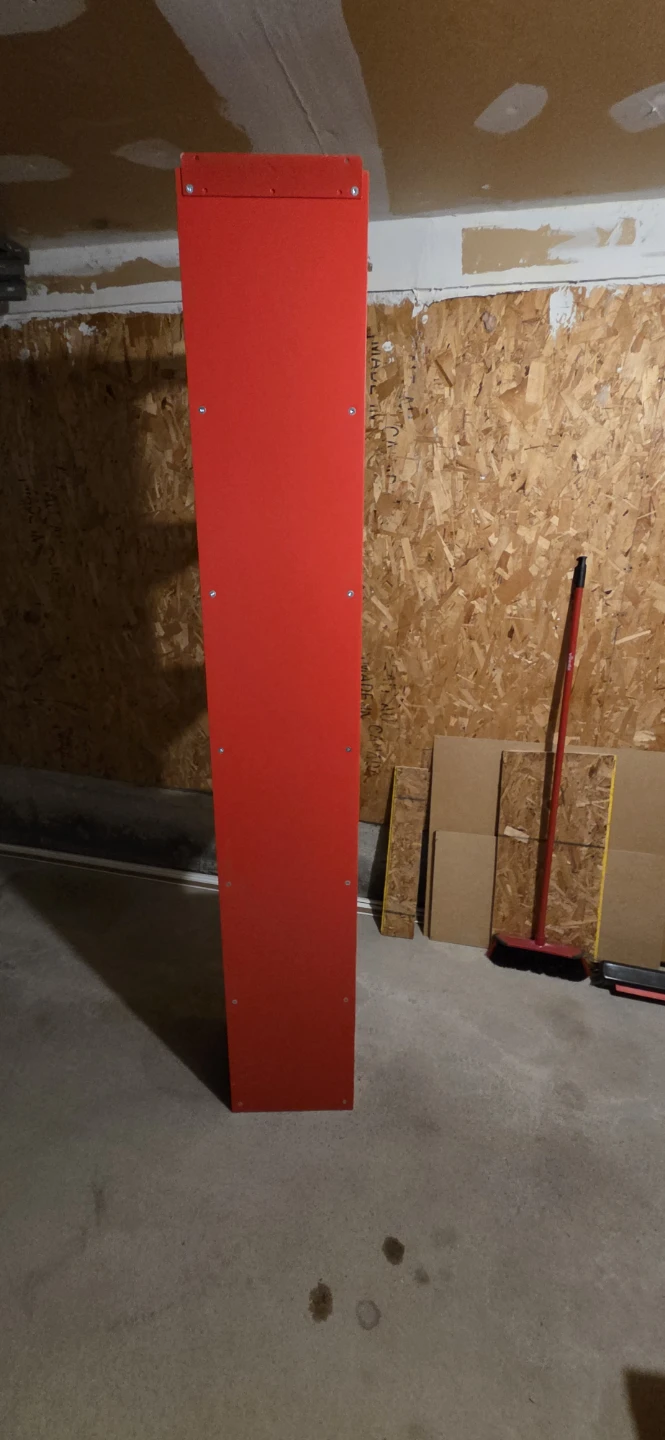 Ikea Lack red wall shelving unit - photo 2