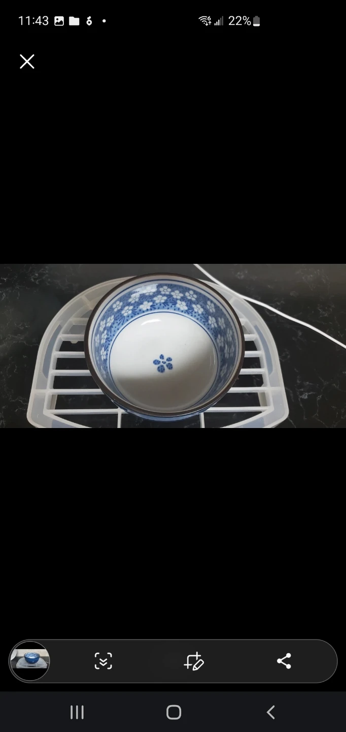 Blue and white ceramic floral bowl🏈 - photo 2