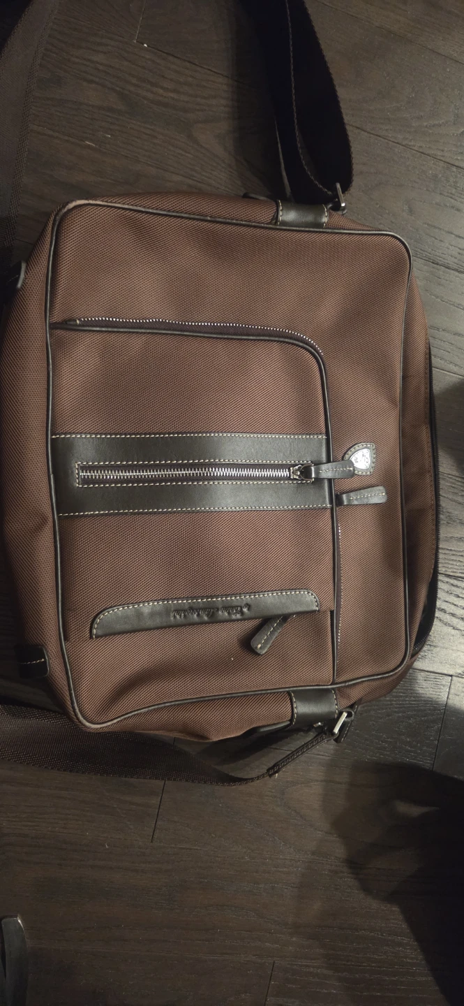 Tonino Lamborghini Brown Messenger Bag
