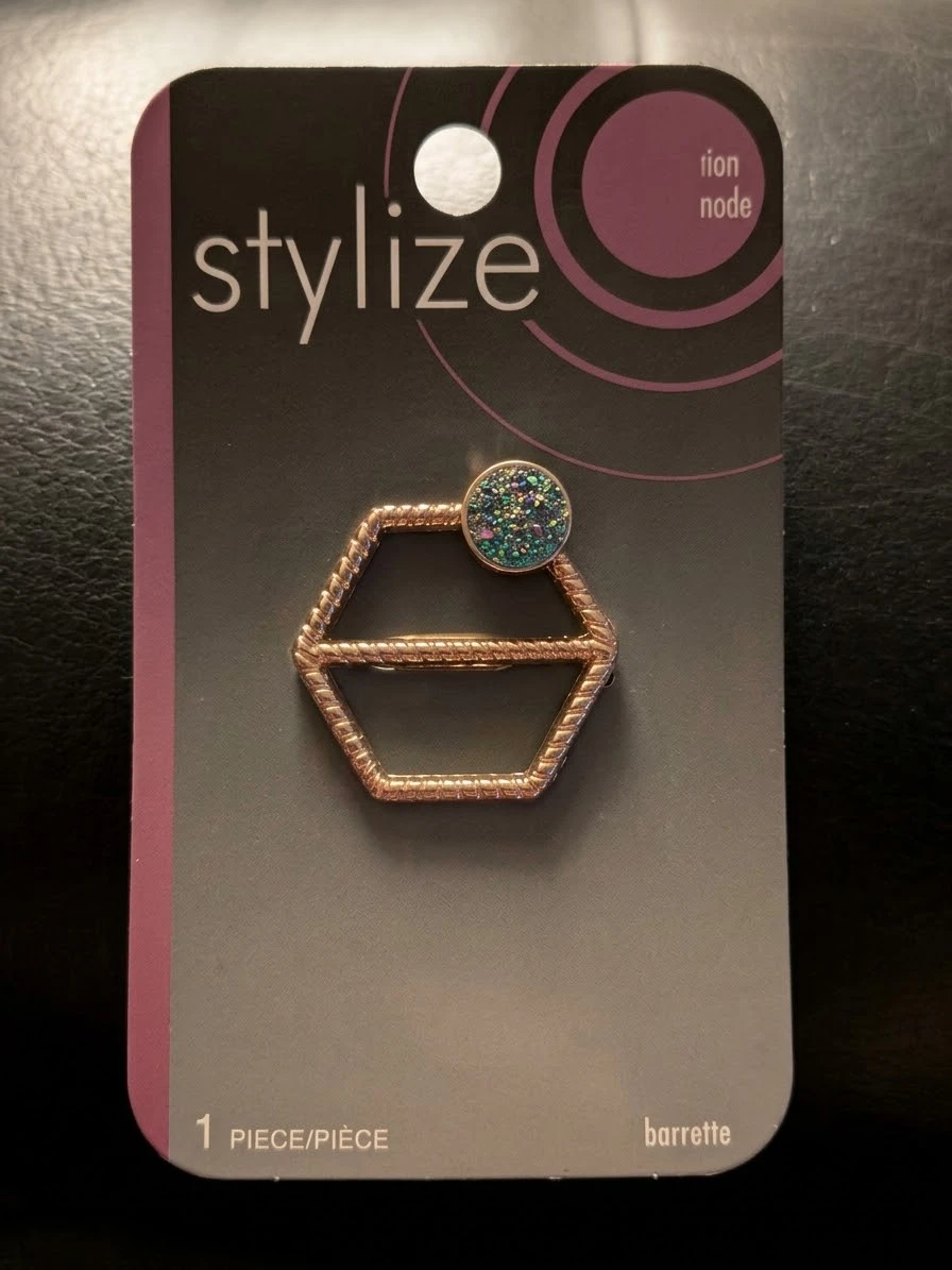 Stylize Hexagon Hair Barrette