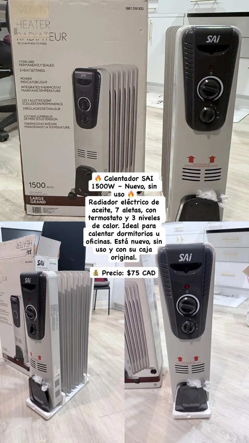 SAi 1500W Oil-Filled Radiator Heater