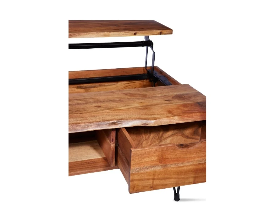 Milo 40" Lift Top Coffee Table - Natural - photo 2