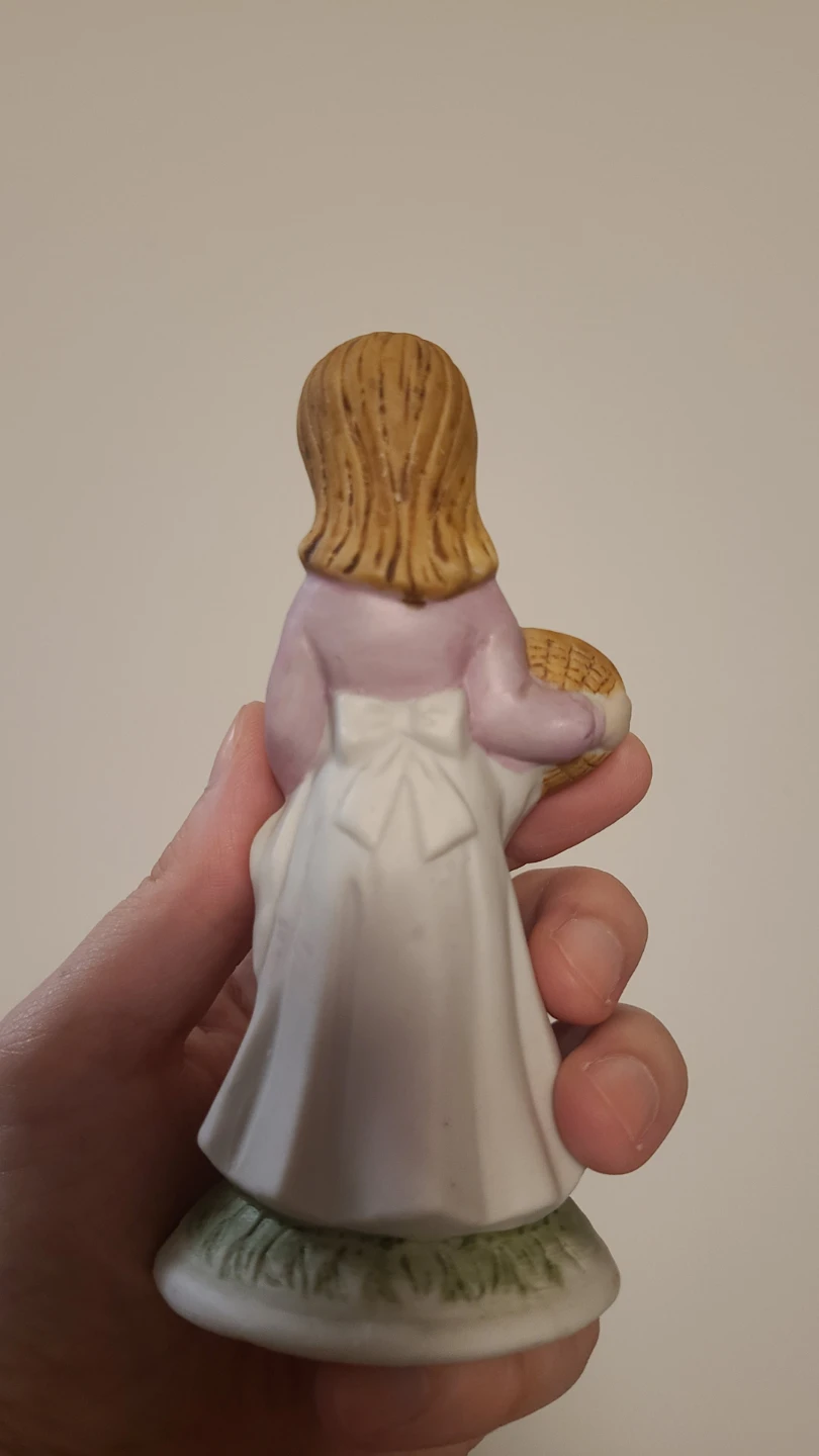 Porcelain Girl Figurine with Basket - photo 2
