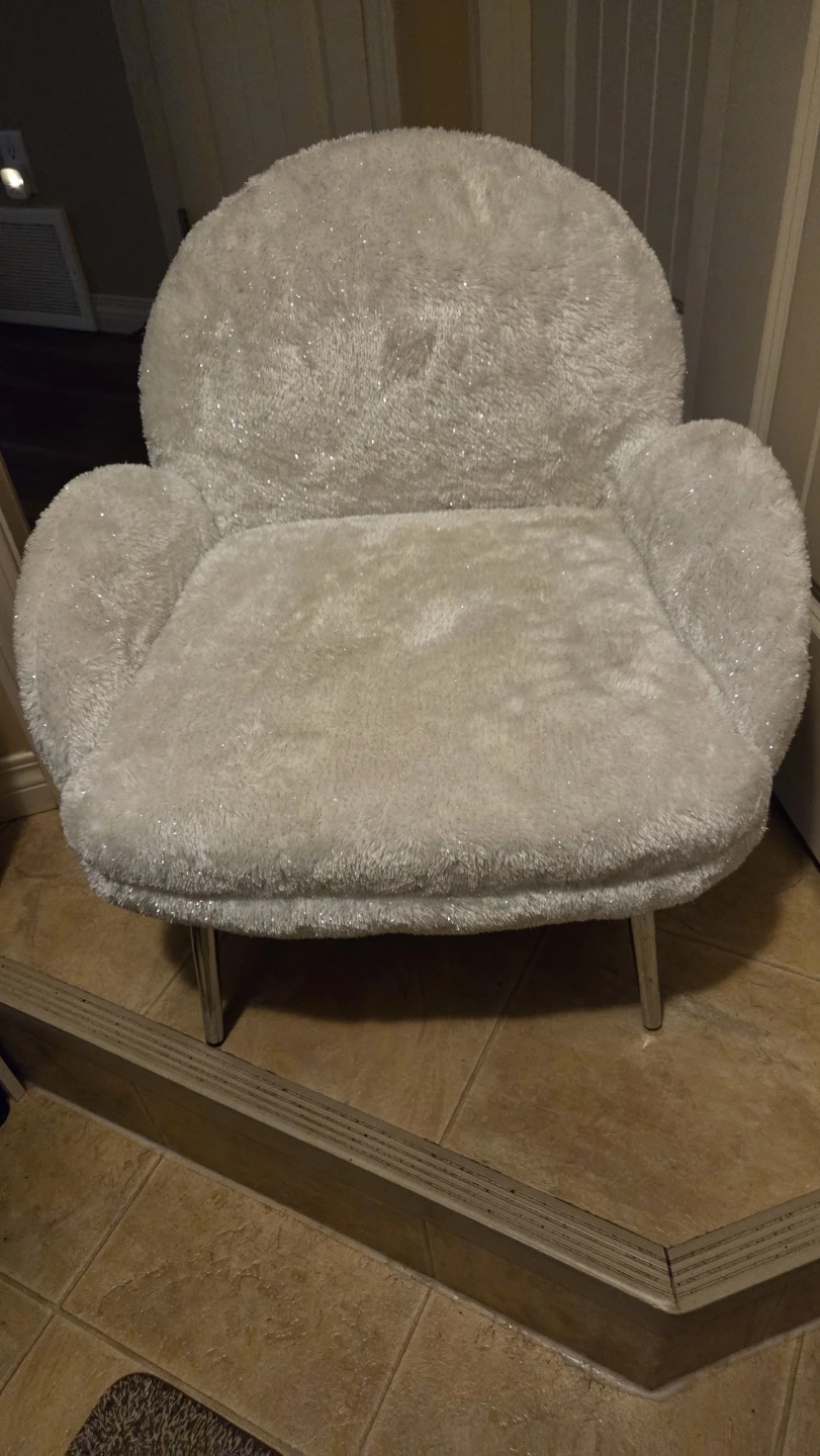 Sparkly Fuzzy childrens Accent Chair