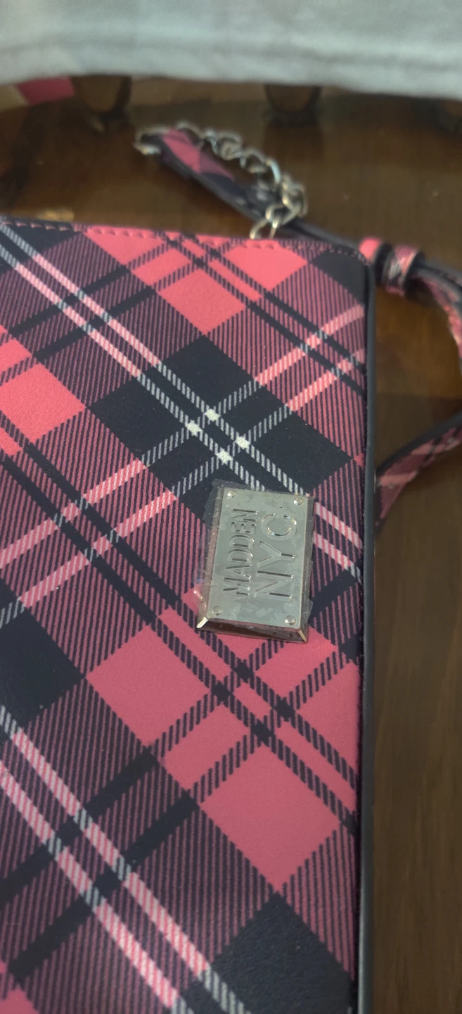 Madden NYC Pink Plaid Crossbody Bag - photo 2