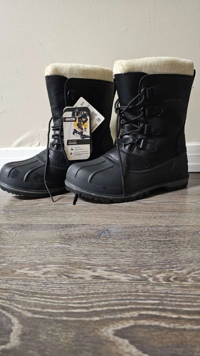Baffin Canada Men's Winter Boots – Black Leather – Size 10 - photo 2