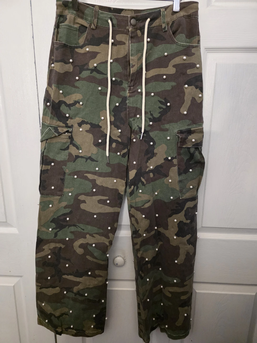 Camo Embellished Blazer and Cargo Pant Set - photo 3