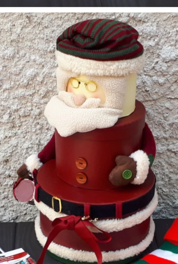 Santa Claus Decorative Stacking Gift Boxes