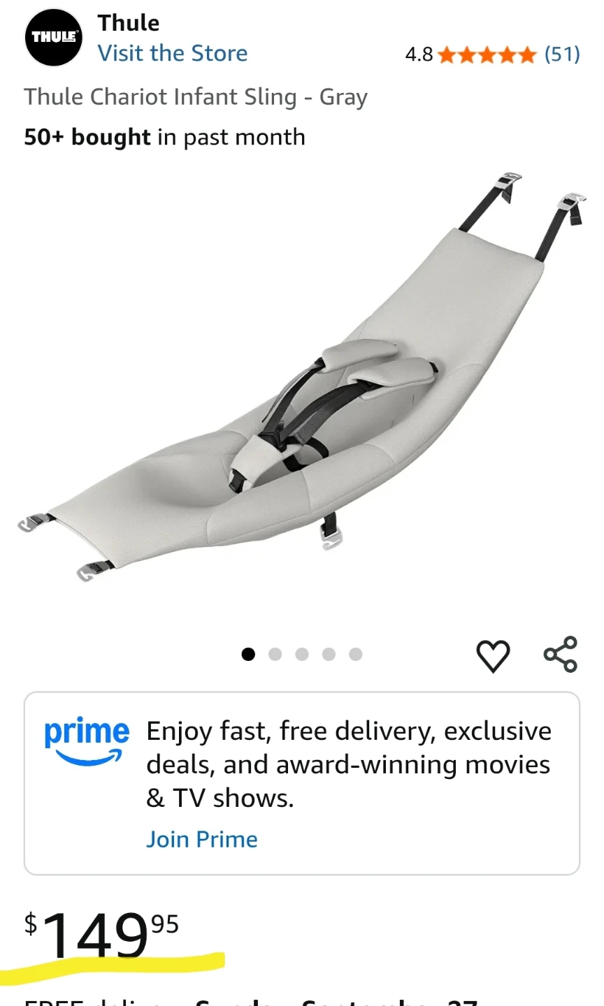 Thule Chariot Infant Sling- BRAND NEW - photo 4