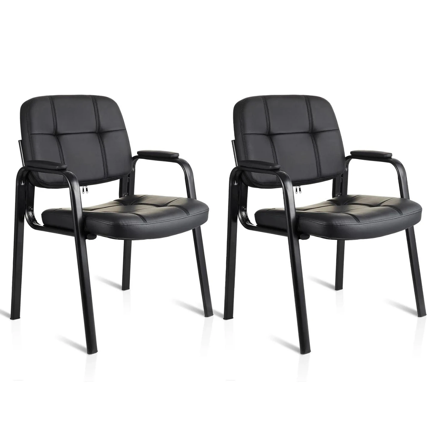 Black Padded Office Guest Chair - photo 3