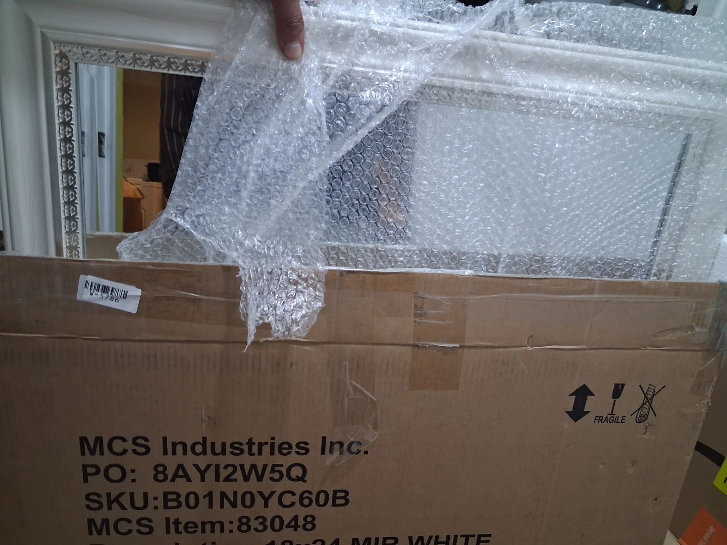 MCS Industries White Woodgrain Mirror - photo 2