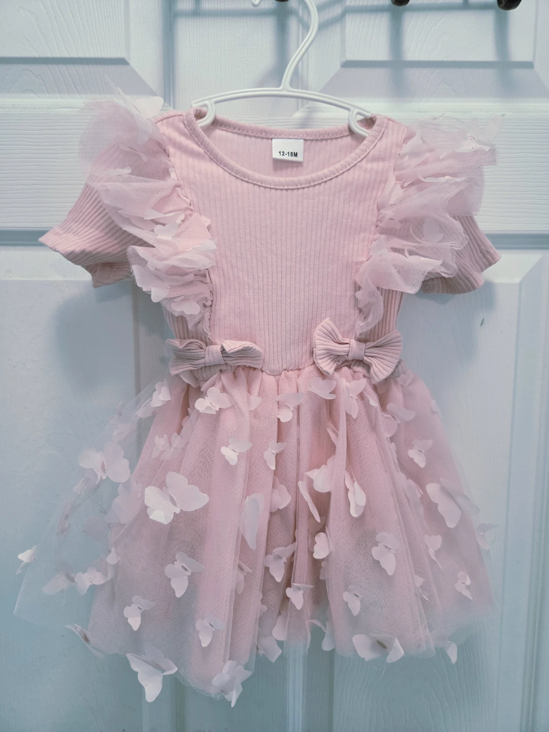 Baby Girl Pink Butterfly Baby Dress 12-18M