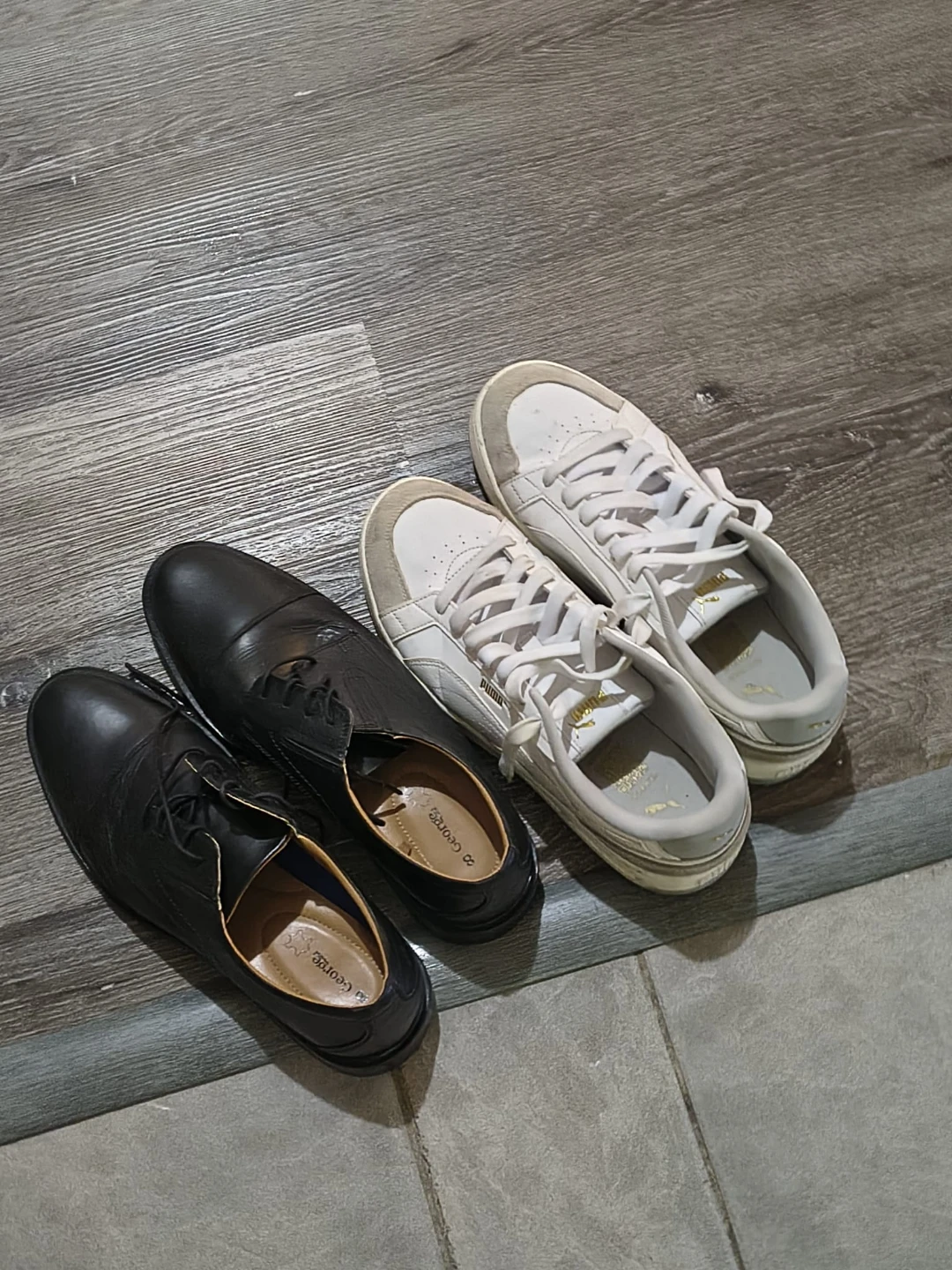 Two pairs of shoes (Puma and George)