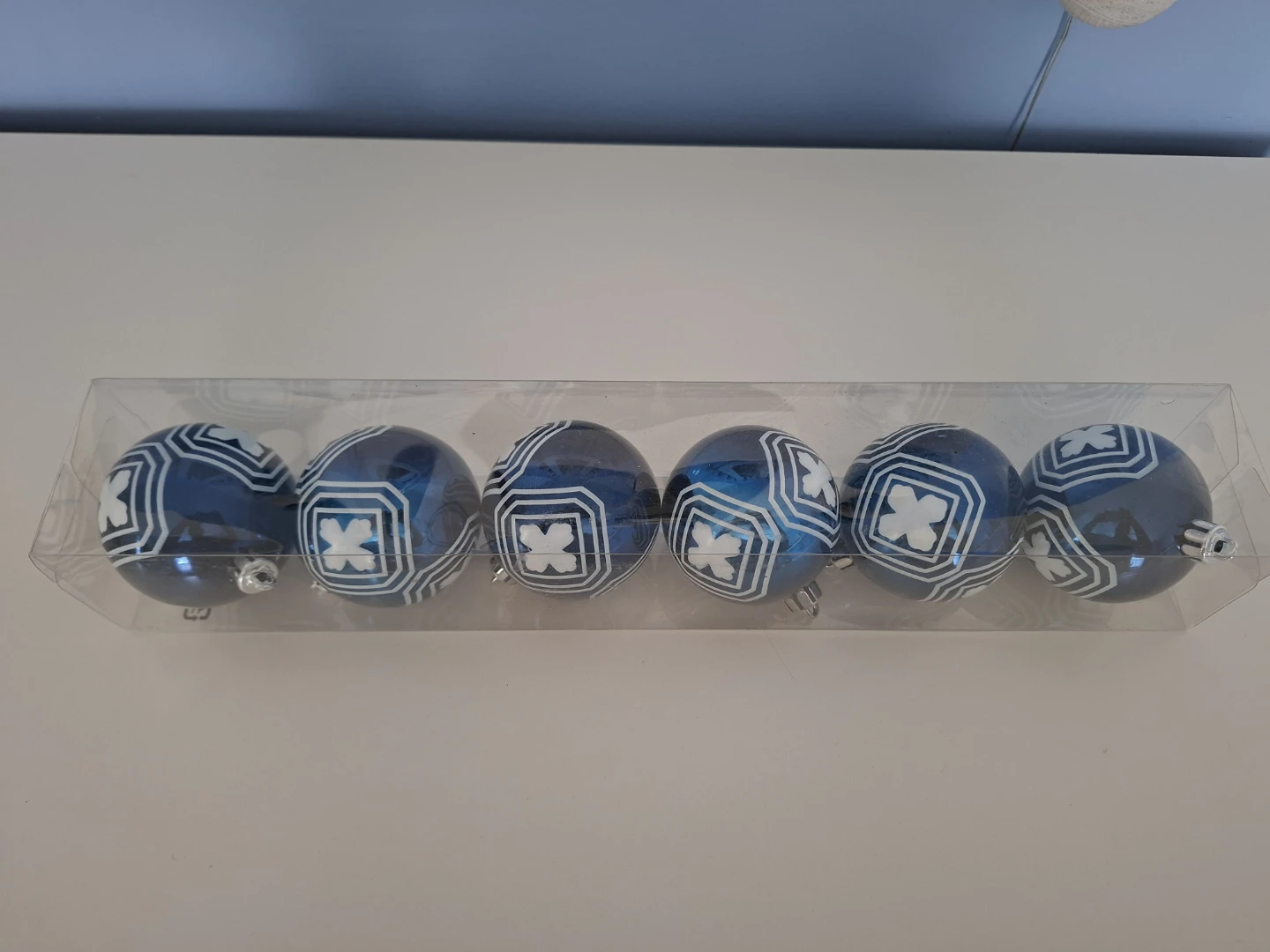IKEA VINTER Christmas Ornaments Blue 6 Pack