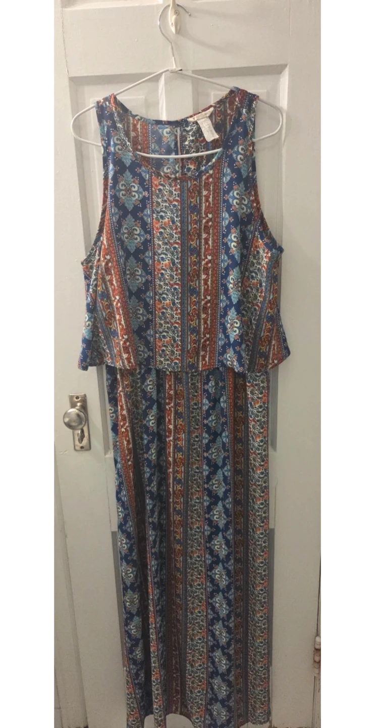 Boho Pattern Maxi Dress size L