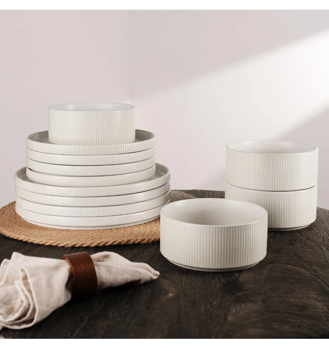 Richmount Star 12-Piece Stoneware Dinnerware Set - photo 4