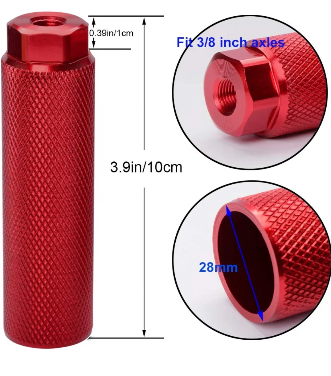 Red Bicycle Axle Pegs - photo 4