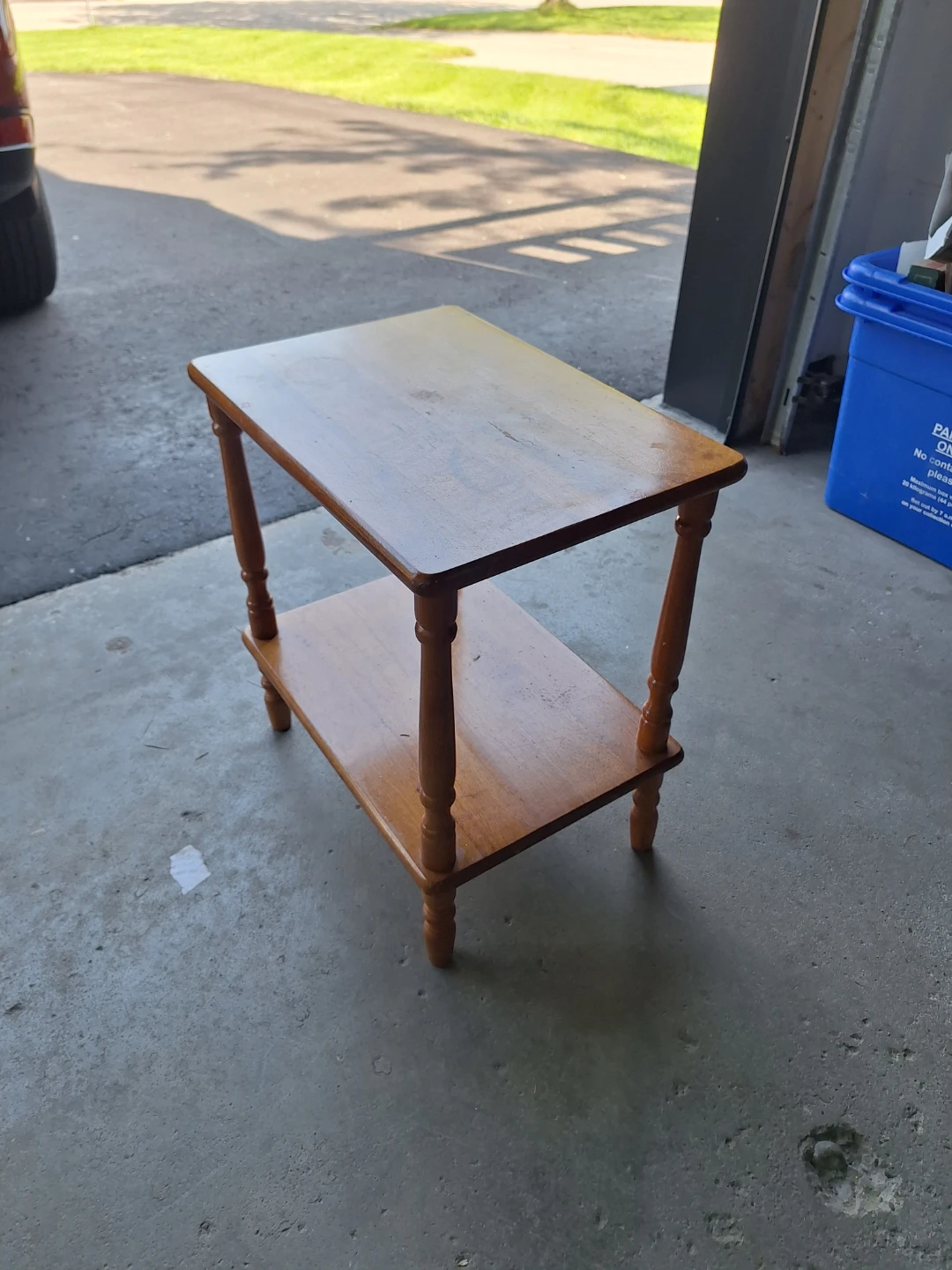 Small wooden end table