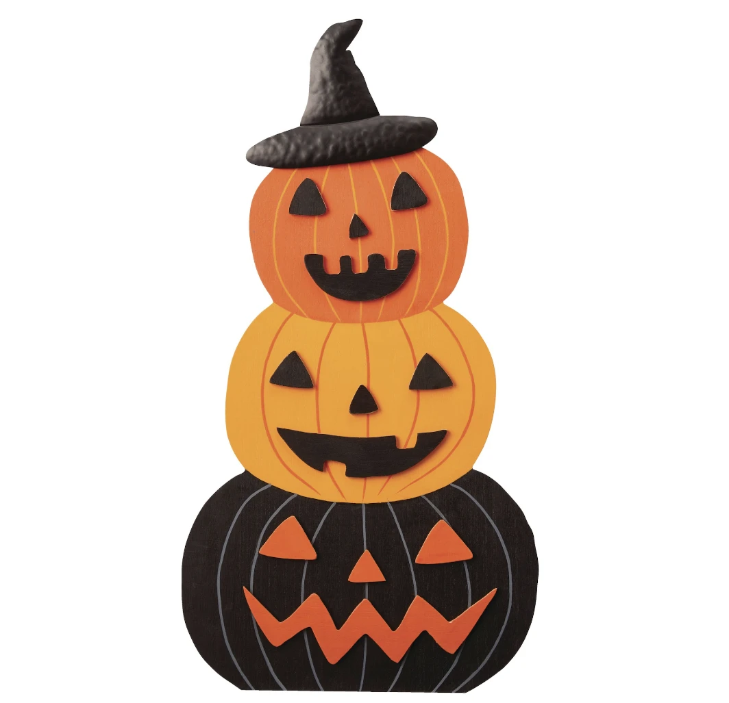 Stacked Pumpkin Halloween Decoration