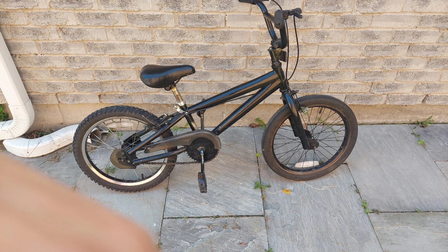 Black 18-inch Kids Bicycle
