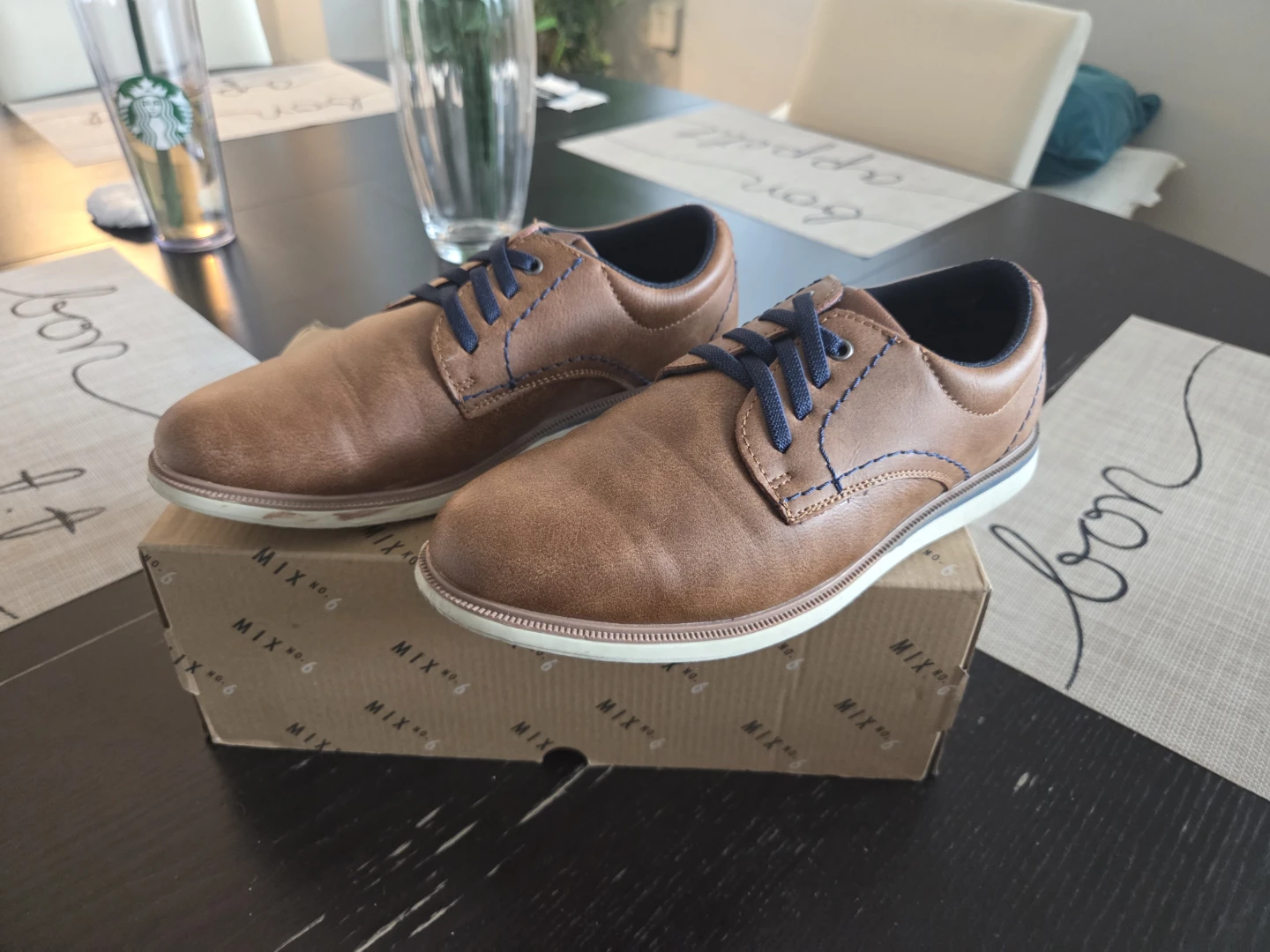 Boys Brown Dress Shoes Size 4 - photo 2