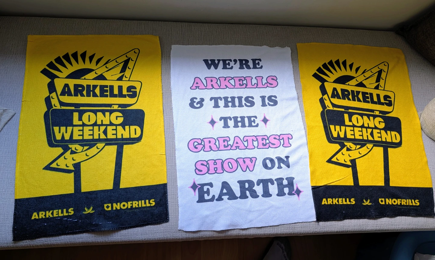Arkells Concert Long Weekend Towels (Set of 3)