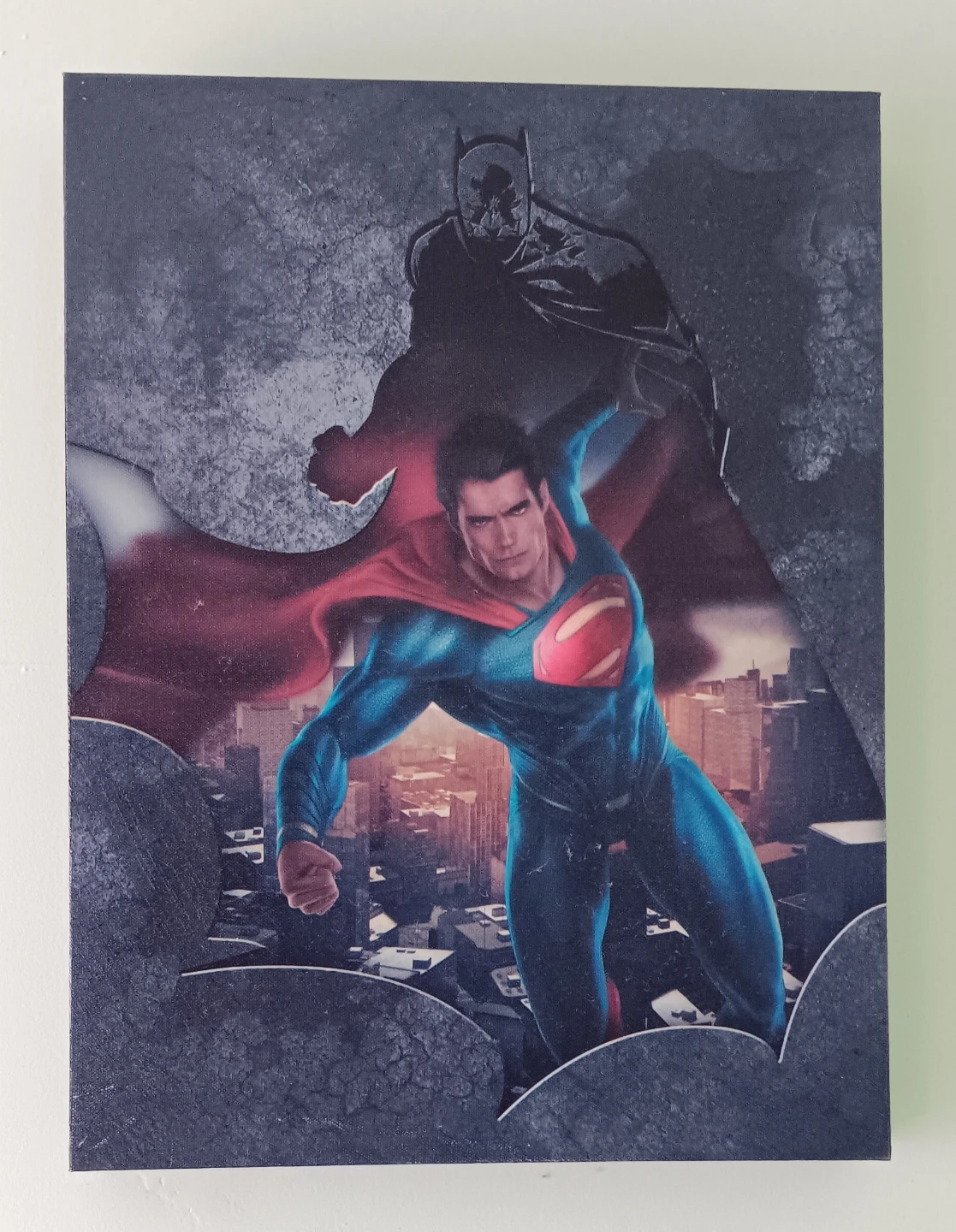 Epic Batman & Superman 12x16 Canvas - Henry Cavill Superman - 3D