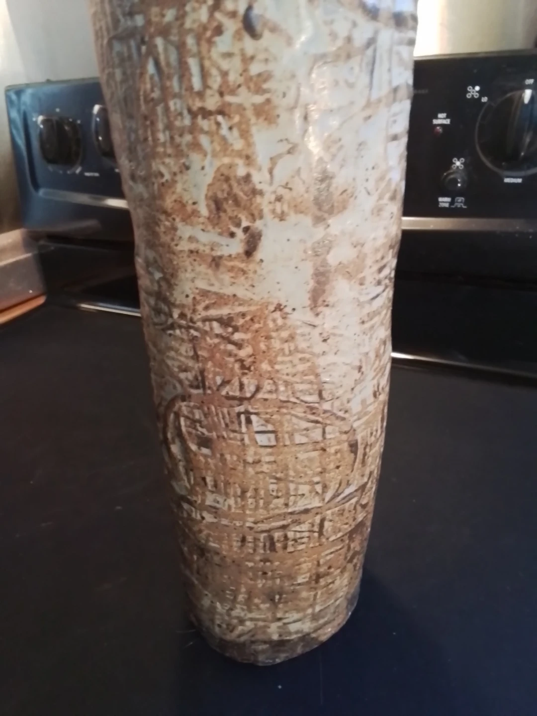 Monumental 16" Charles Counts Studio Pottery Cylinder Vase - photo 4