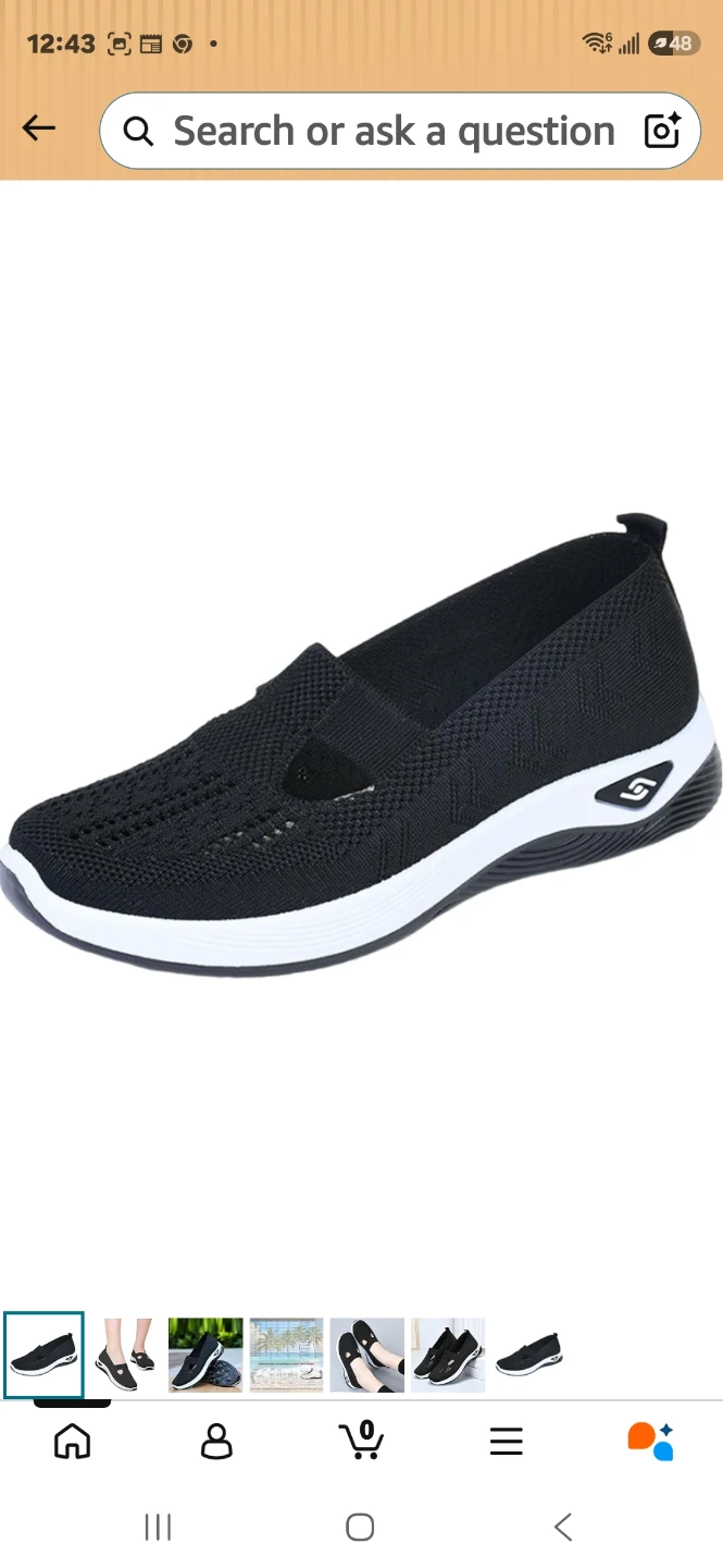 Women's Black Orthopedic Slip-On Walking Shoes - photo 5