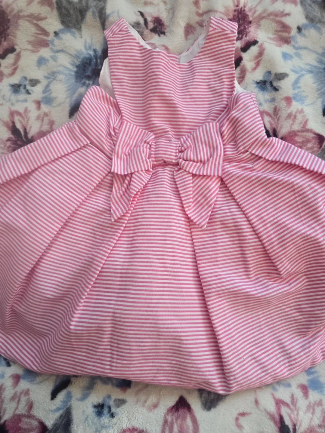 Janie and Jack Pink and White Striped Dress