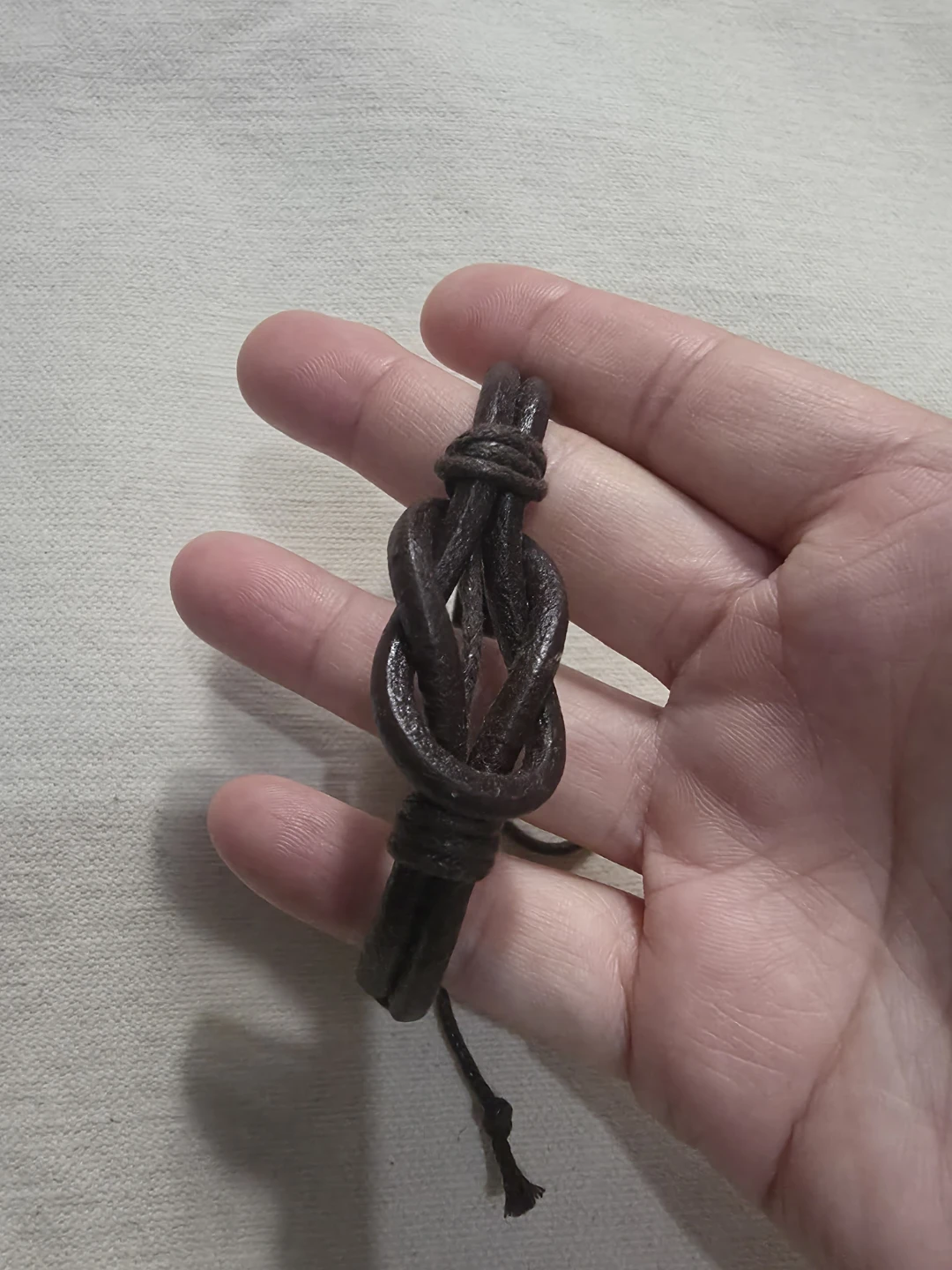 Dark Brown Leather Knot Bracelet 🏈