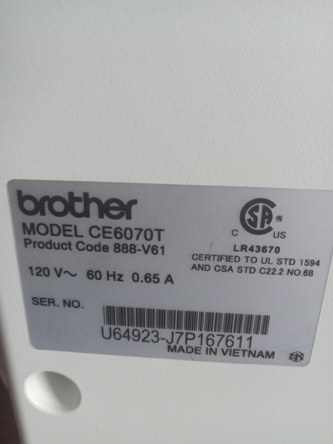 Brother CE6070T Computerized Sewing Machine - photo 4