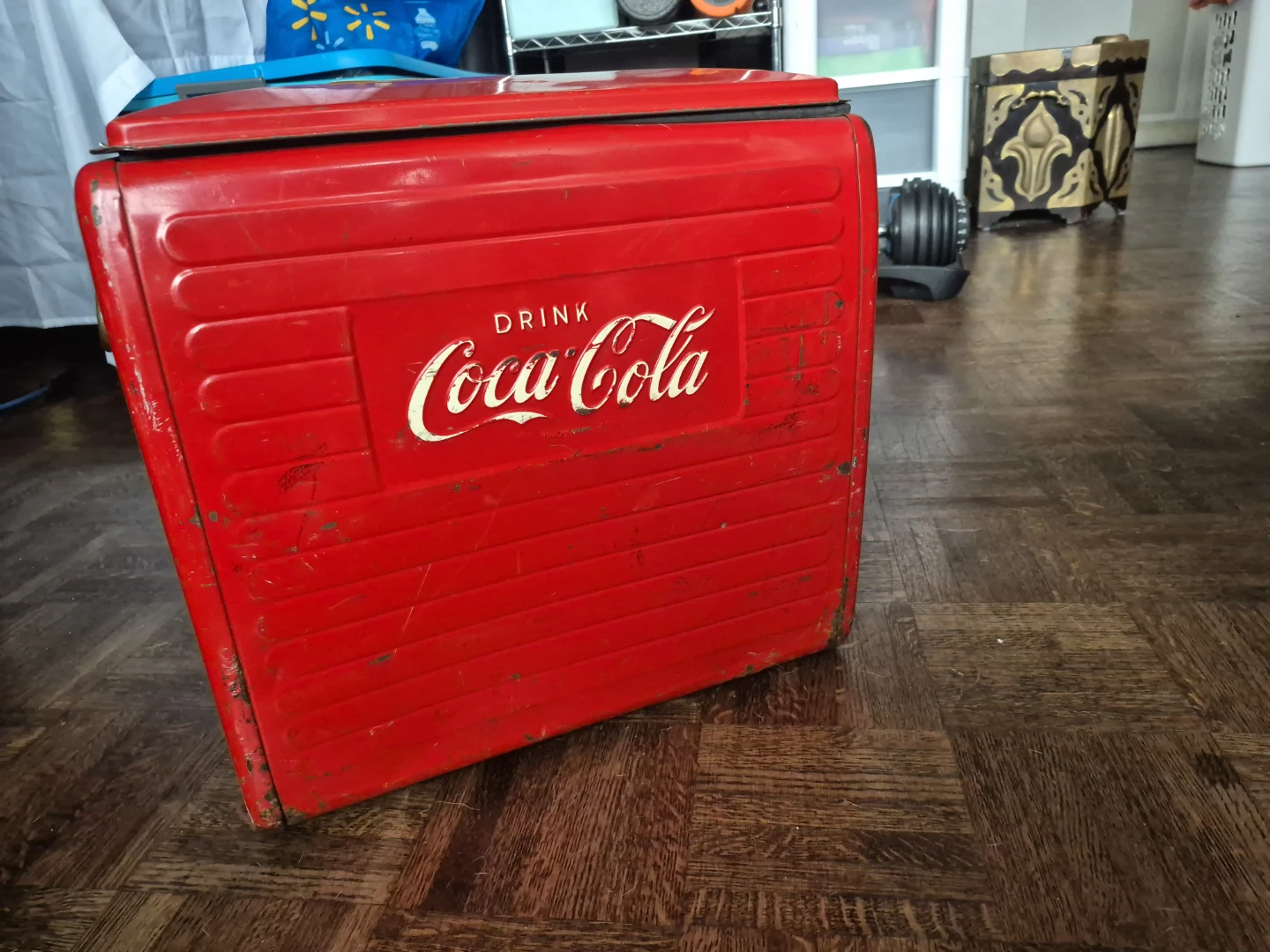 Vintage Coca-Cola Red Cooler Box