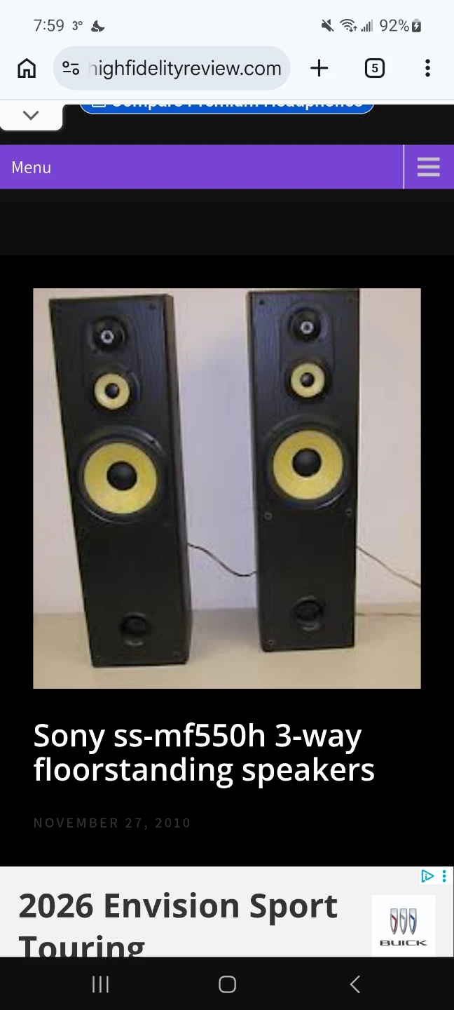 Sony SS-MF550H 3-Way Floorstanding Speakers