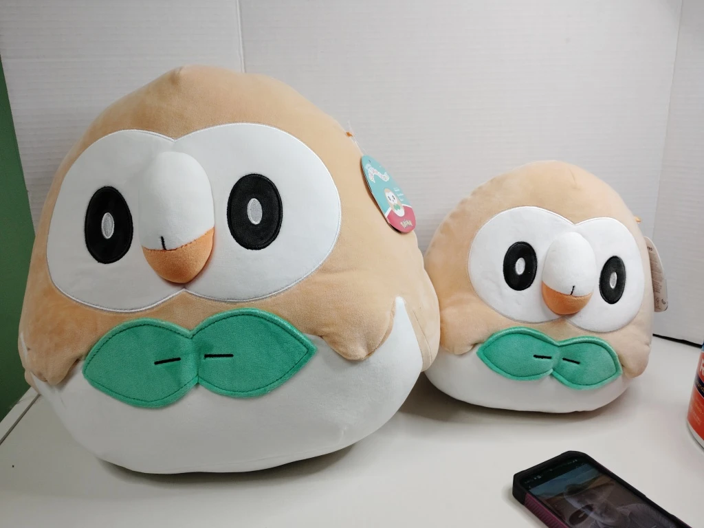 2 Pokemon Rowlet Squishmallows Plush Set