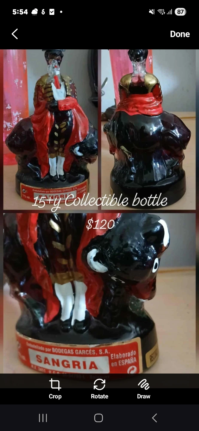 Bodegas Garcés Sangria Collectible Figural Bottle