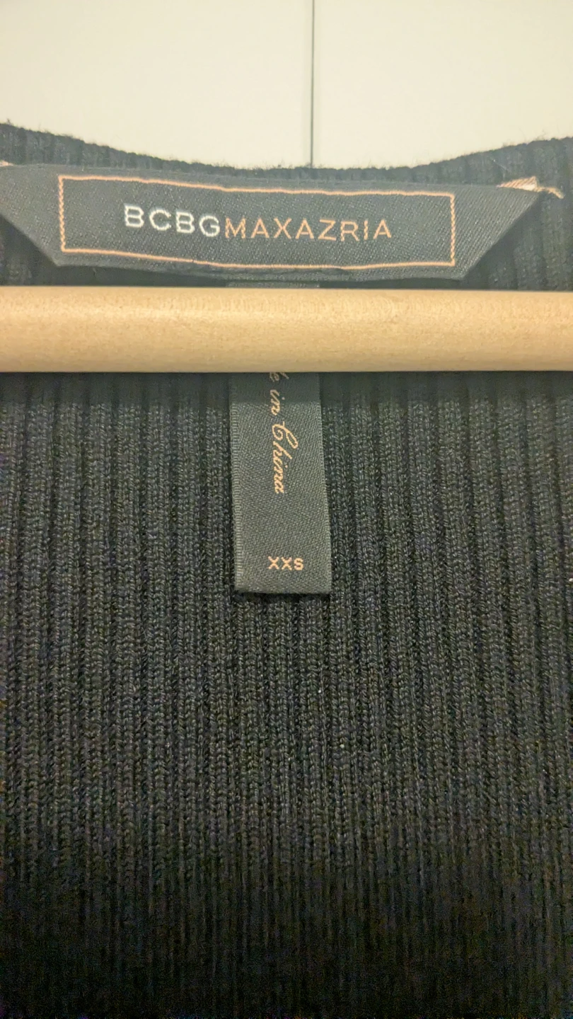 BCBGMAXAZRIA Dark Navy and White Knit Dress - photo 2